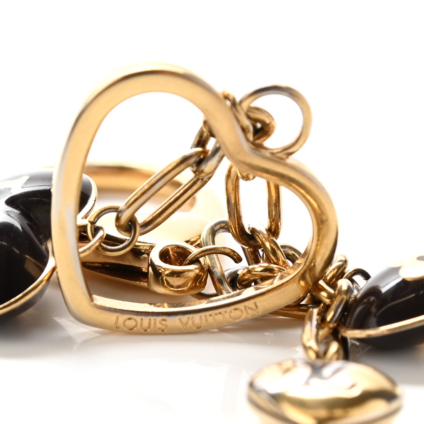 Coeurs Heart Bag Charm Key Holder Amarante