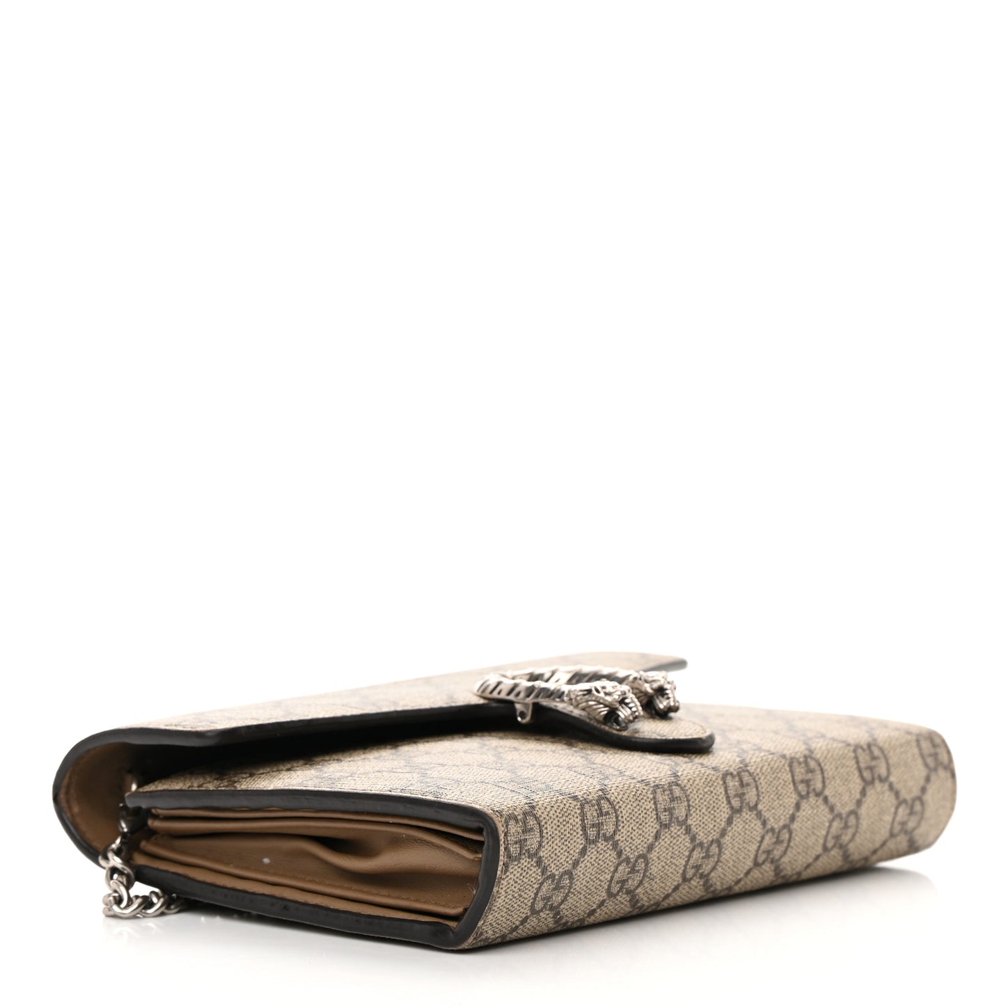 GG Supreme Monogram Mini Dionysus Chain Wallet Beige Taupe