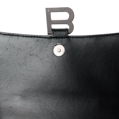 Balenciaga Grained Calfskin Small Hourglass Top Handle Bag Black 10 of 11