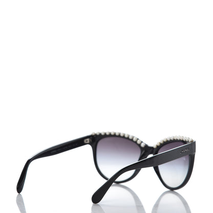 Chanel Freshwater Cultured Pearl Butterfly Sunglasses 6040-H Black 4 of 8