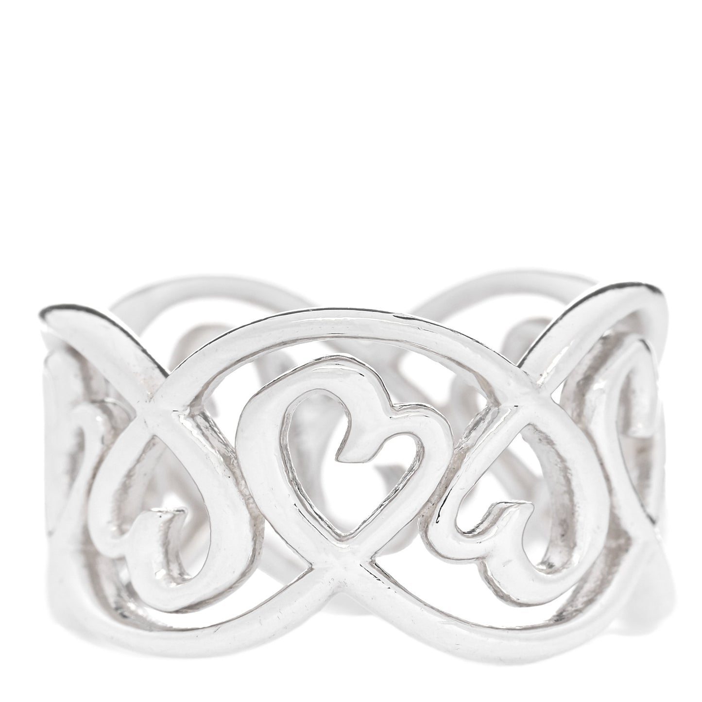 Sterling Silver Paloma Picasso Loving Heart Band Ring 49 5