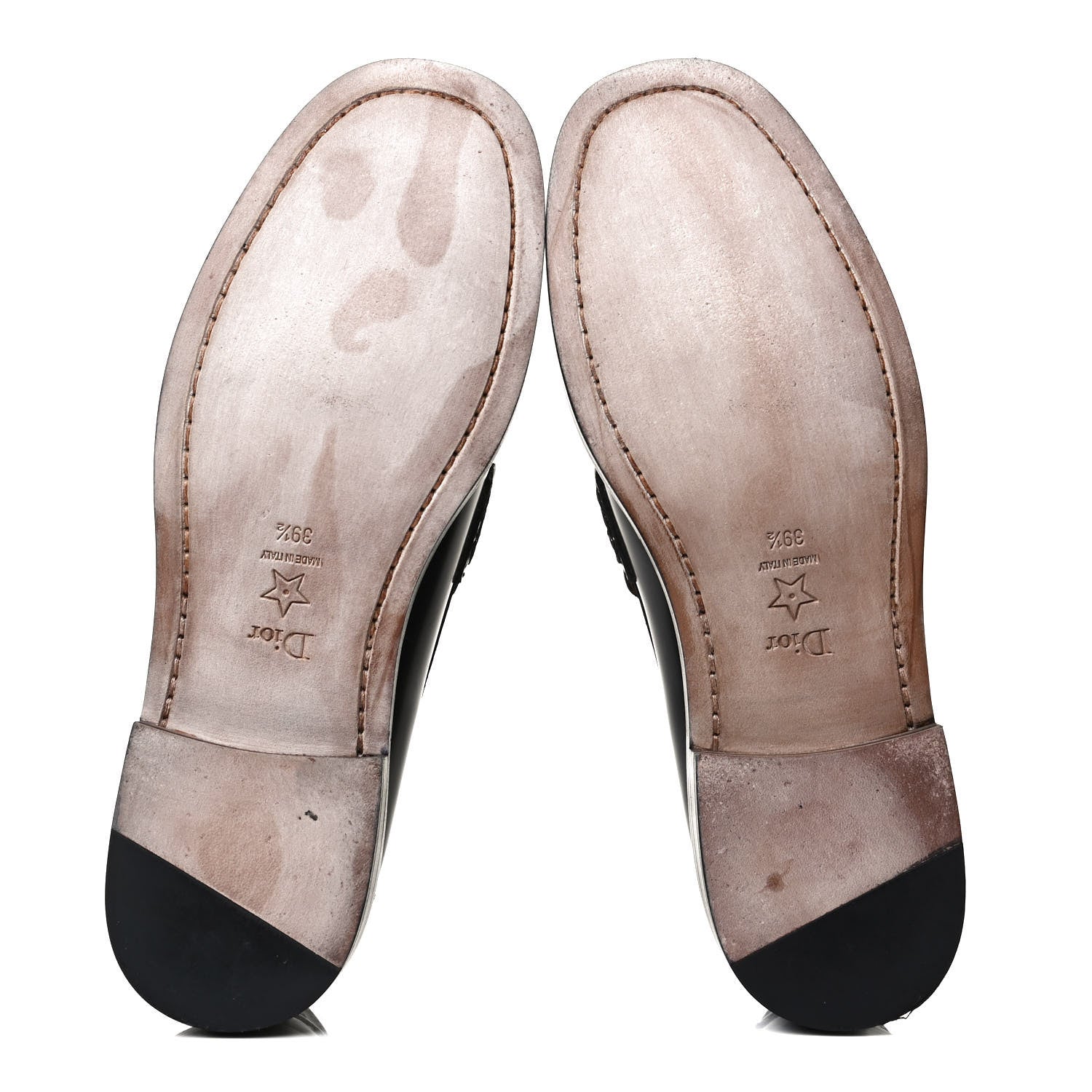 Christian Dior Brushed Calfskin Dior Code 15mm Loafers 39.5 Black 7 of 15