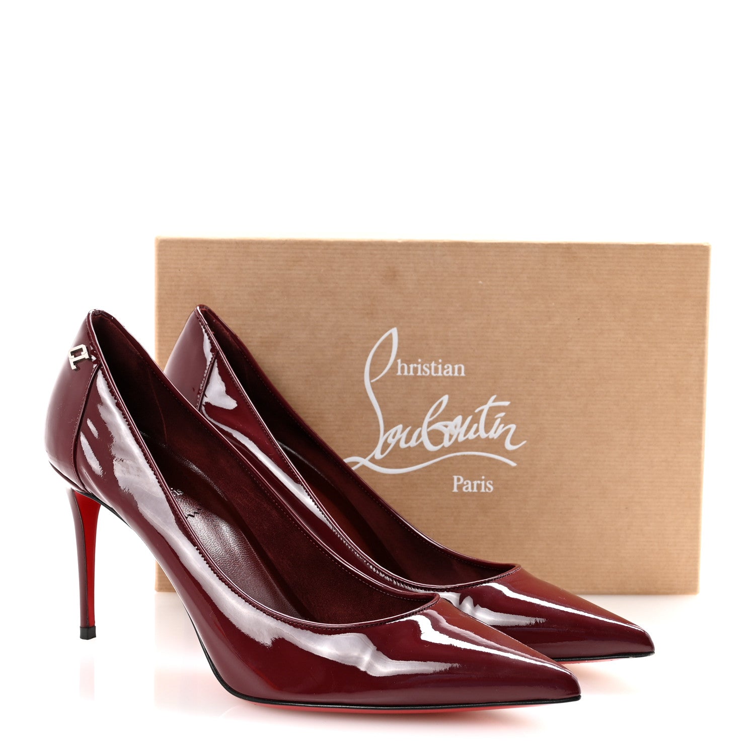 Christian Louboutin Patent Sporty Kate 85 Pumps 40.5 Bordeaux 9 of 9