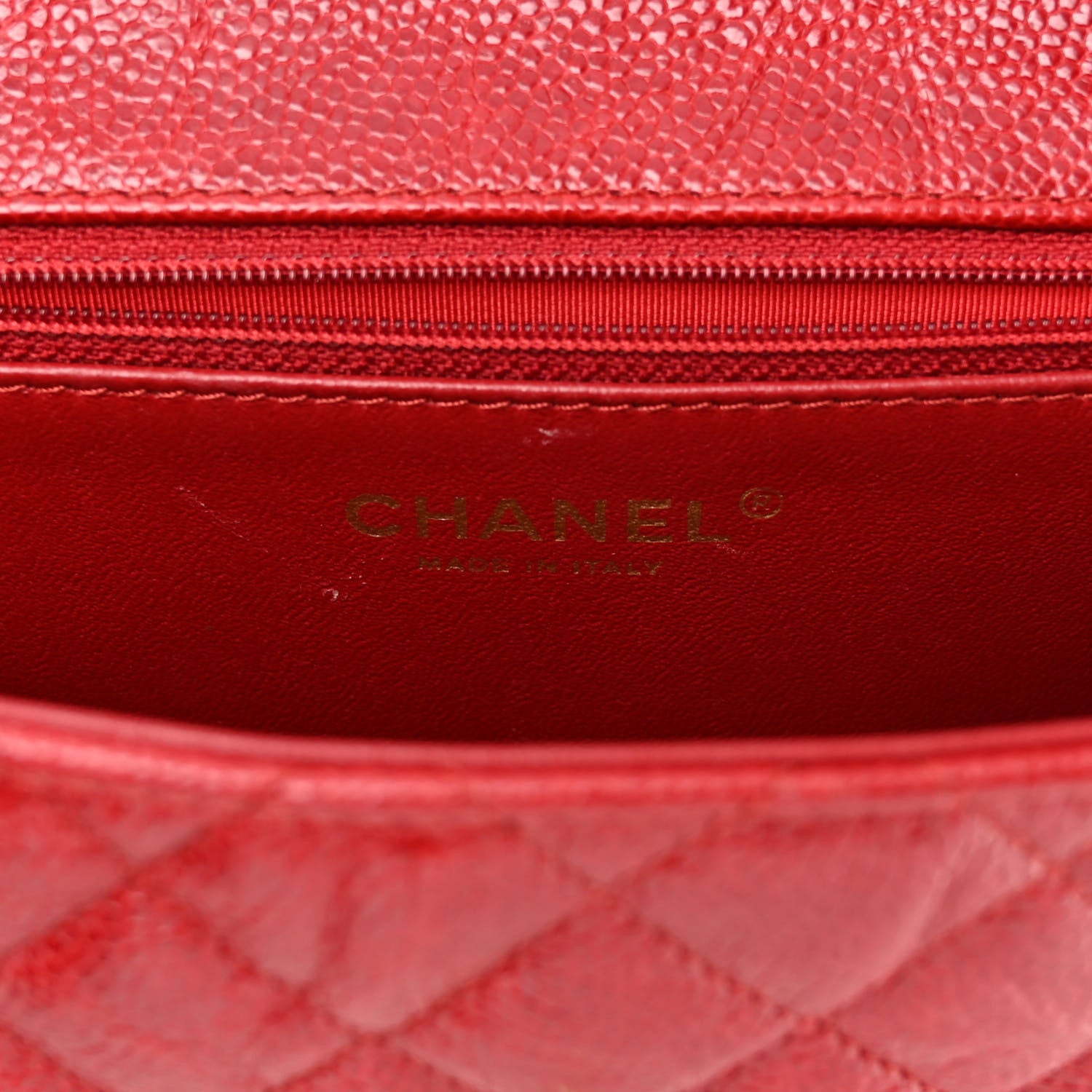 Chanel Crumpled Grained Calfskin Small Flap Red 6 of 12