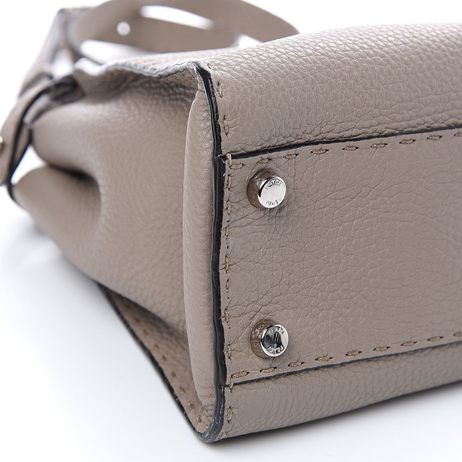 Fendi Cuoio Romano Selleria Medium Peekaboo Iconic Satchel Corda 8 of 9