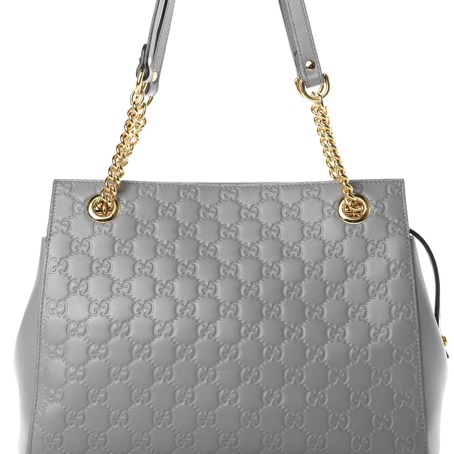 Gucci Soft Guccissima Signature Medium Shoulder Tote Bag Deep Grey 8 of 14