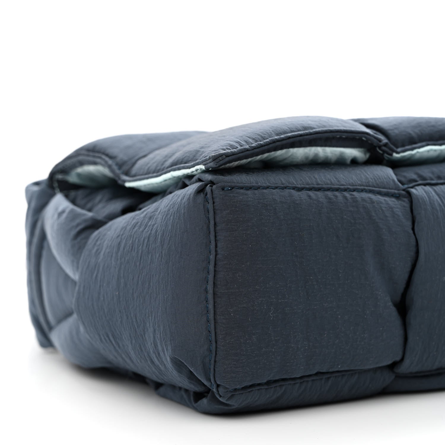 Bottega Veneta Nylon Intrecciato Padded Tech Cassette Bag Deep Blue Pale Blue 10 of 11