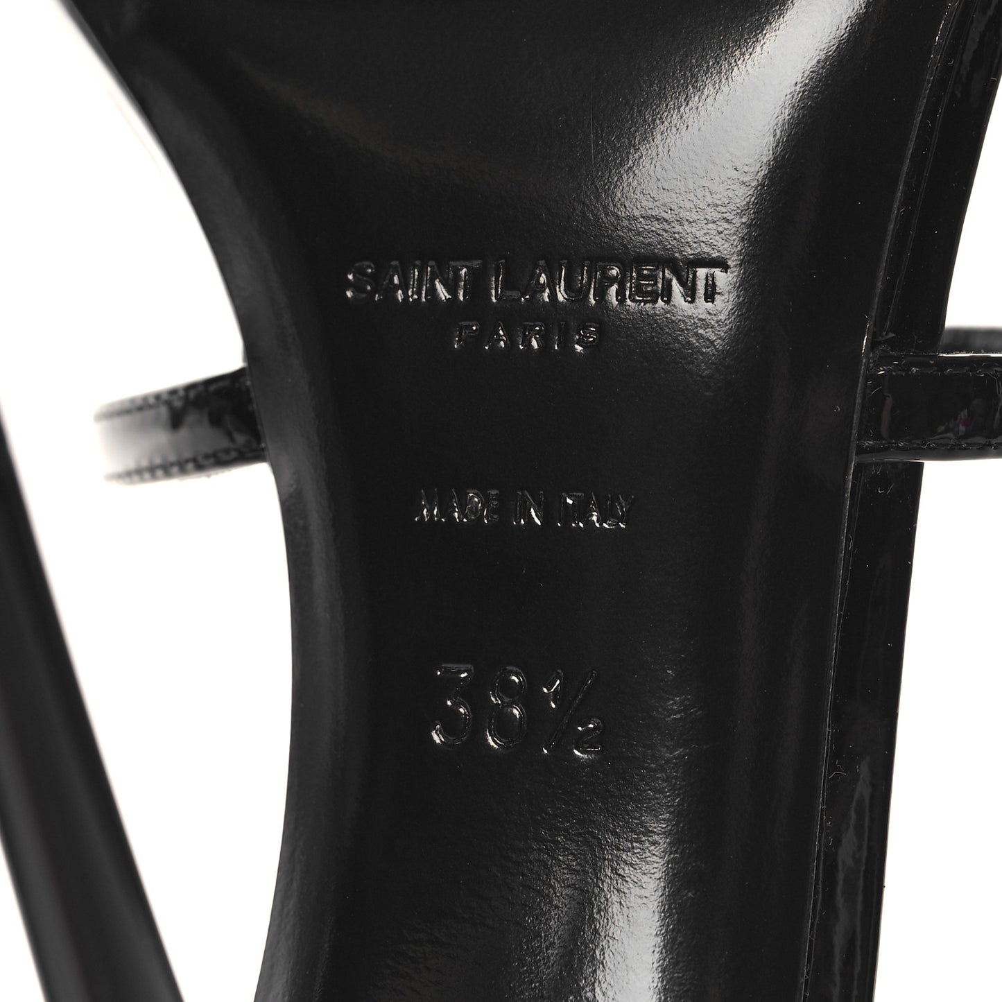 Patent Cassandra 100 Ankle Strap Sandals 38.5 Black
