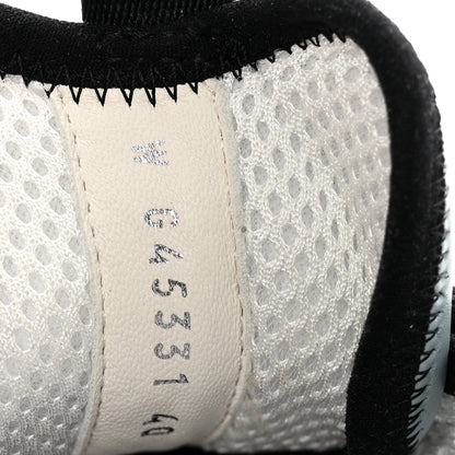 Chanel Suede Calfskin Nylon Grosgrain CC Sneakers 40 Light Blue 8 of 9