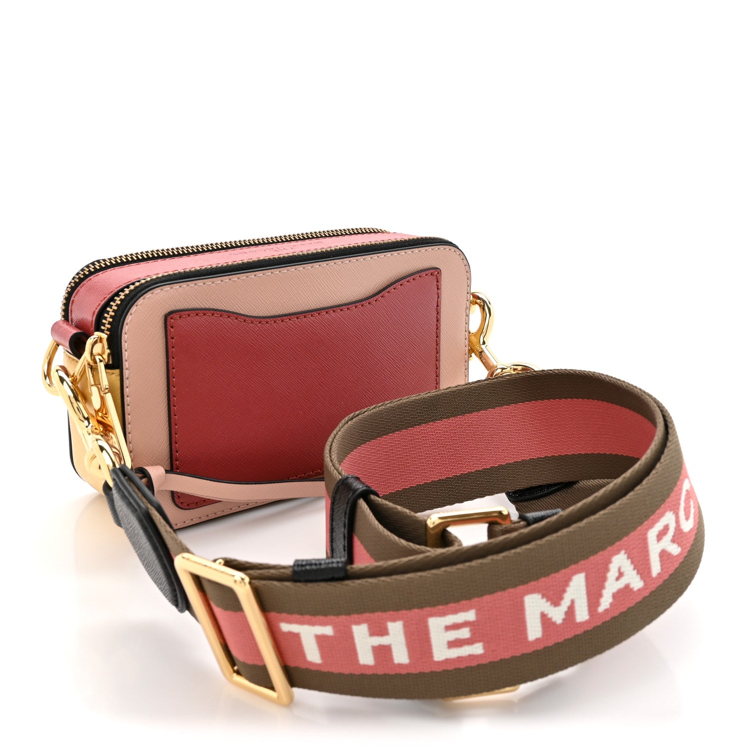 Marc Jacobs Saffiano Small Snapshot Camera Bag New Rose Multicolor 3 of 10