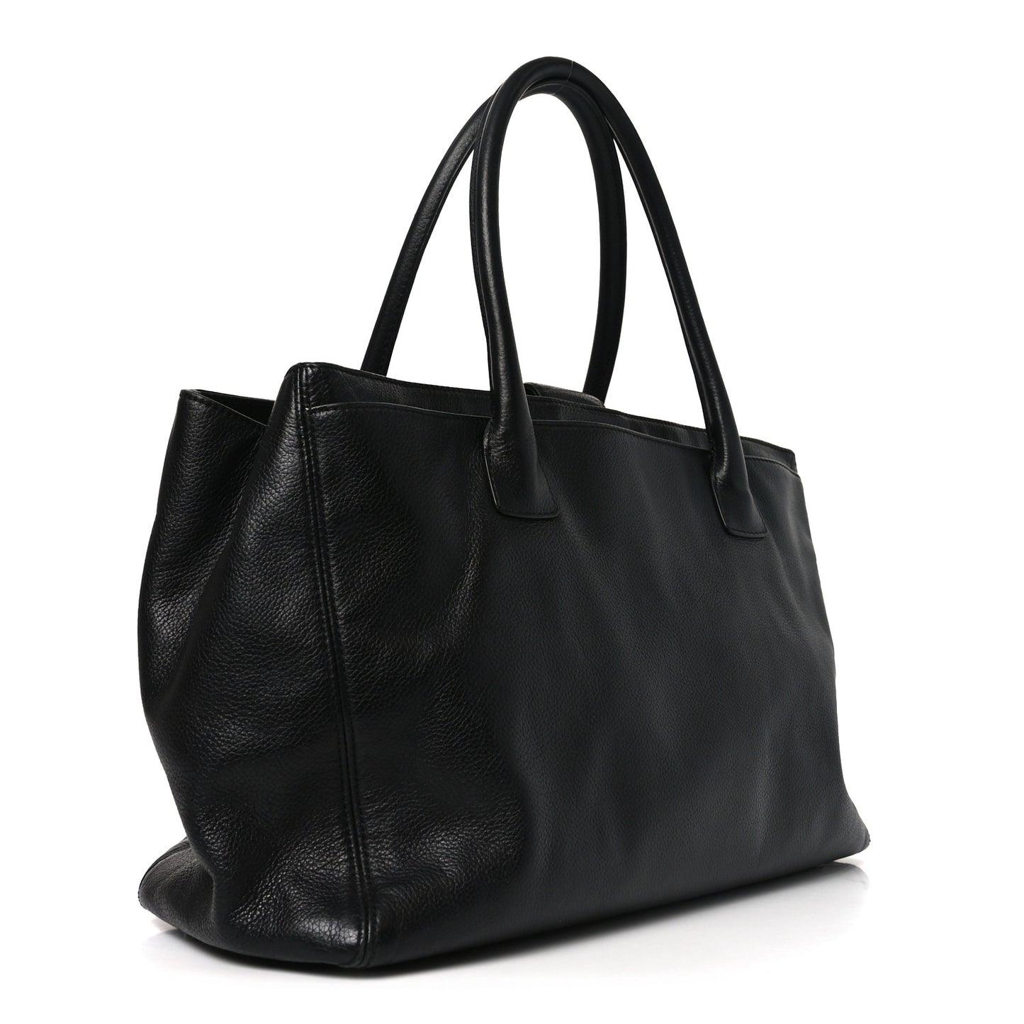 Calfskin Cerf Shopper Tote Black