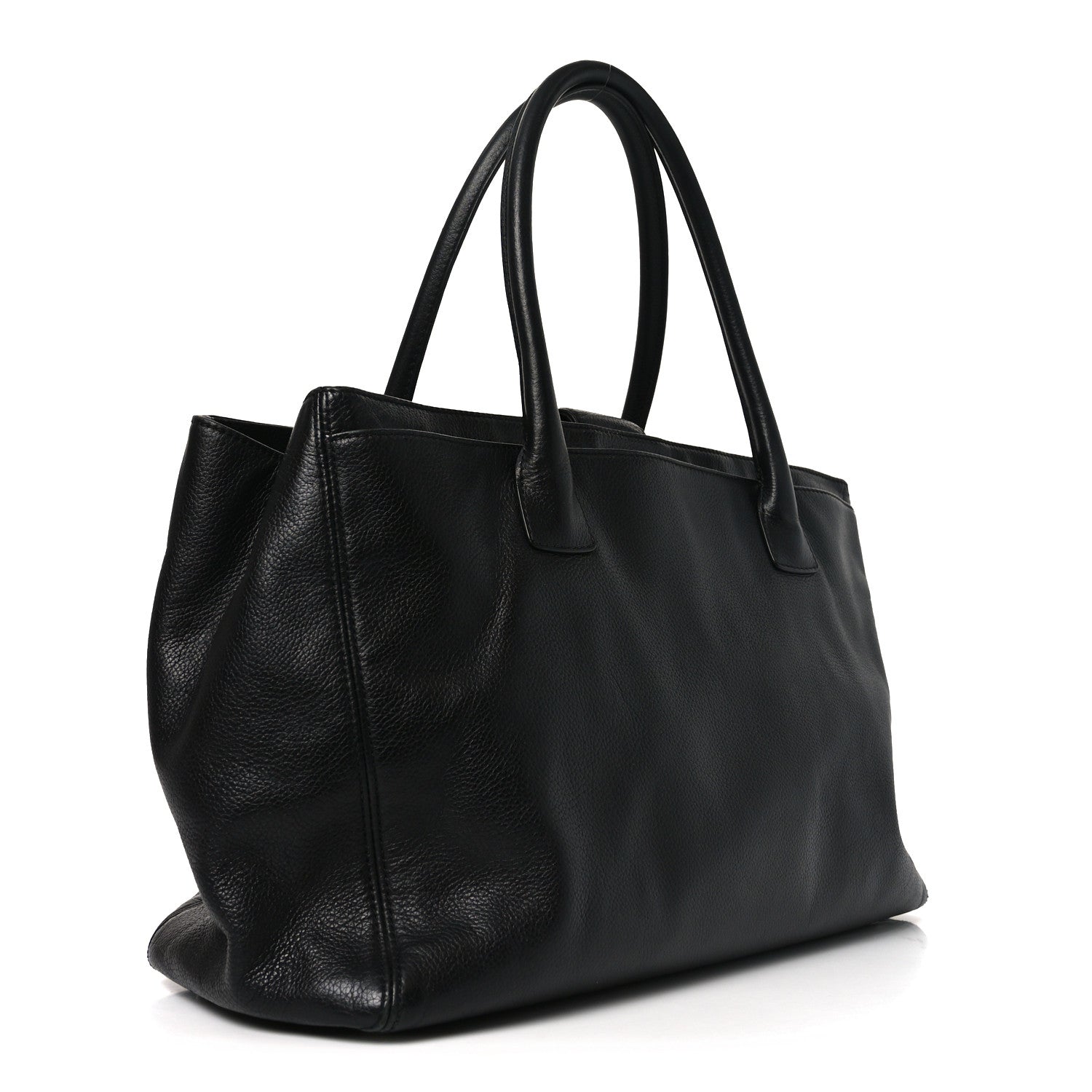 Chanel Calfskin Cerf Shopper Tote Black 3 of 10