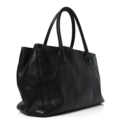Chanel Calfskin Cerf Shopper Tote Black 3 of 10