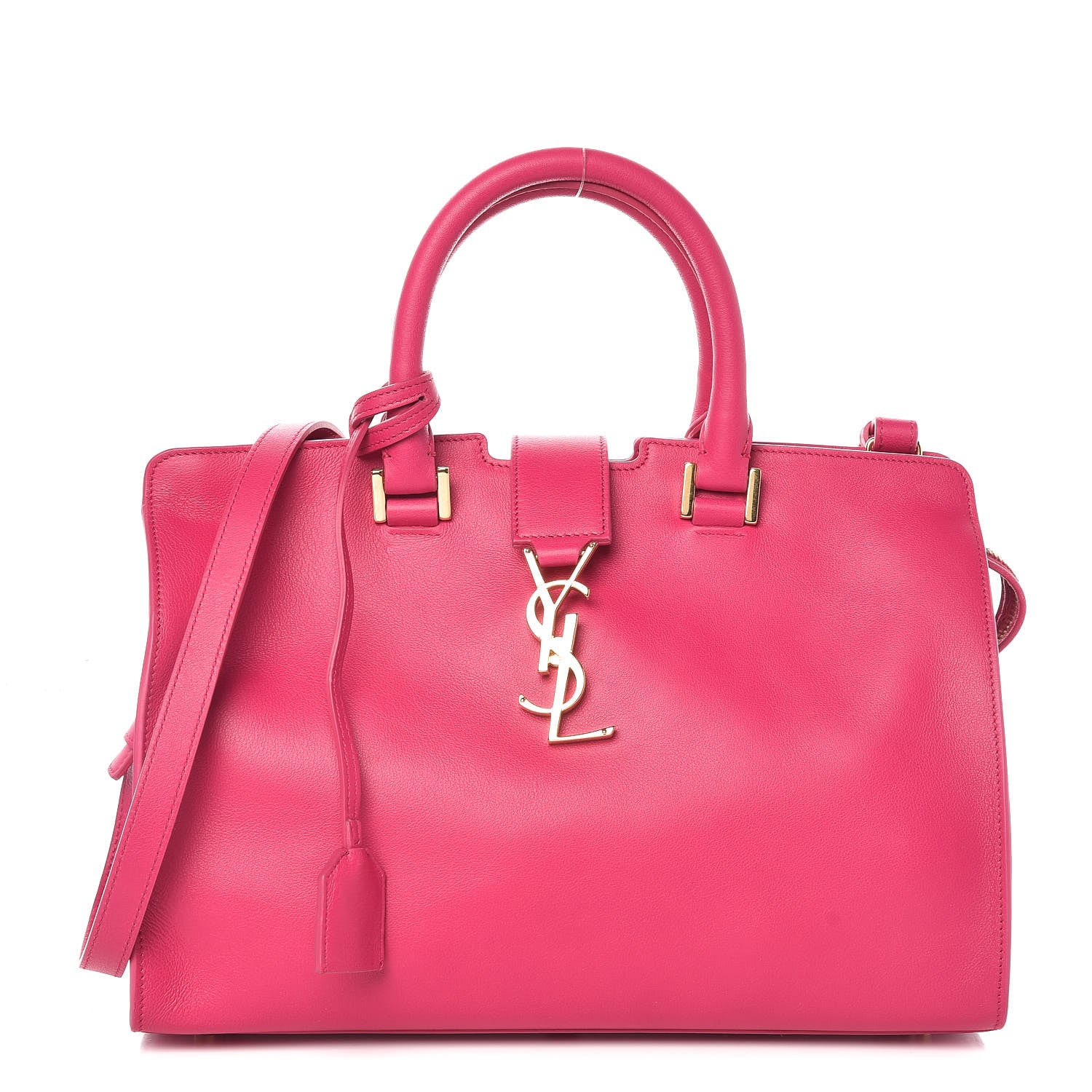 Saint Laurent Smooth Calfskin Small Monogram Cabas Bubblegum 1 of 10