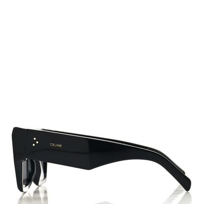 Celine Acetate Flat Top Rectangular Sunglasses CL400921 Black 3 of 7
