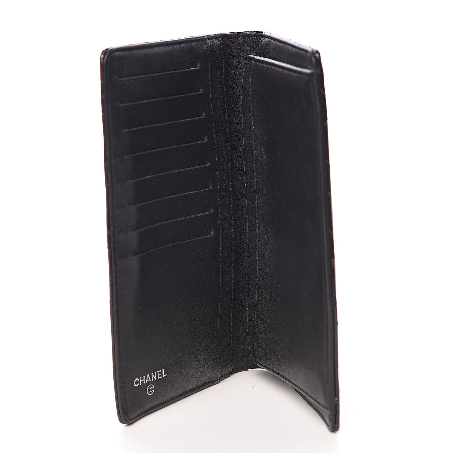 Chanel Patent Quilted Brilliant Yen Wallet Black 5 of 9