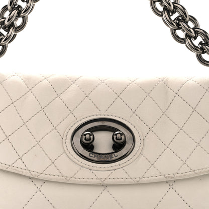Chanel Lambskin Quilted New Lock Flap White 8 of 12