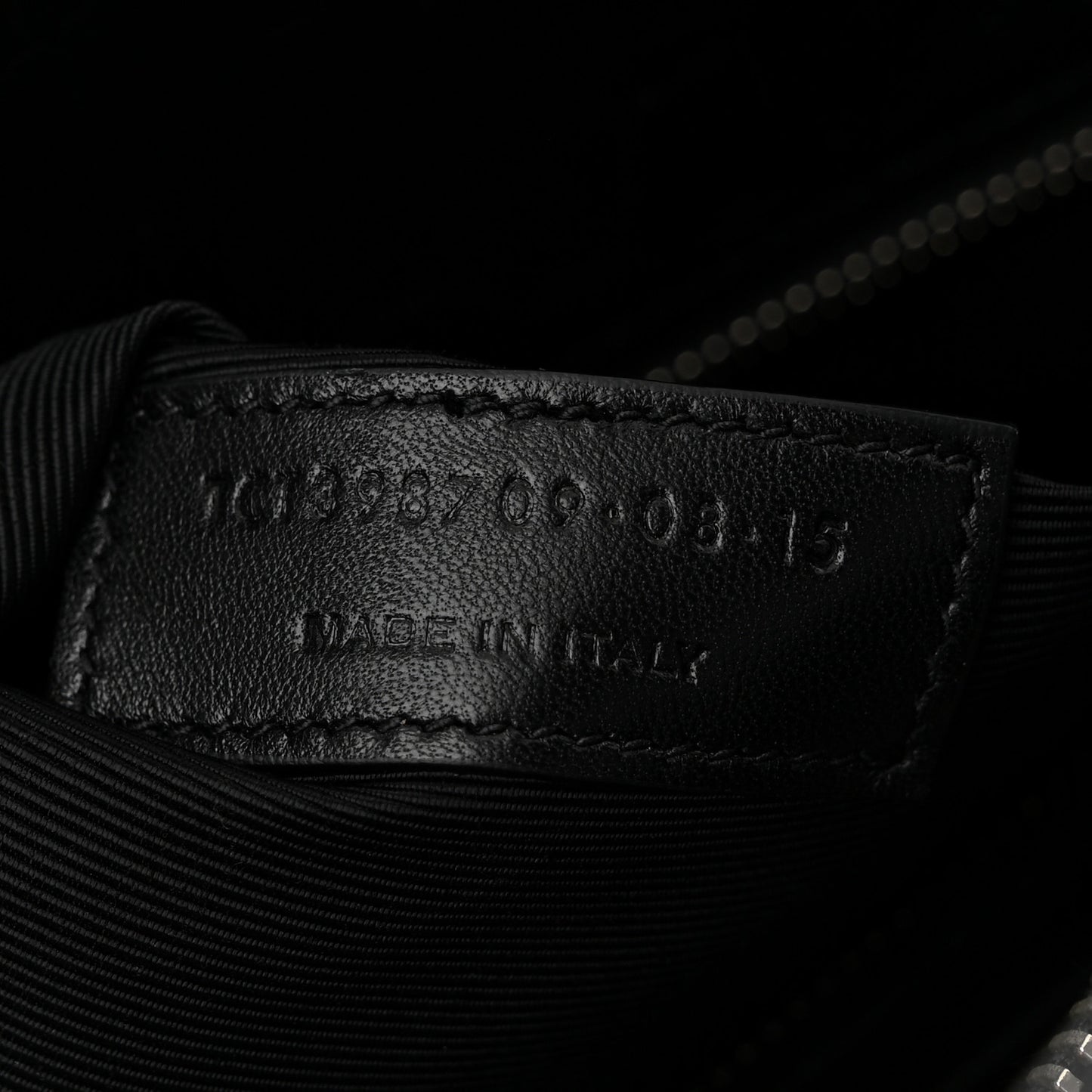 Calfskin Crocodile Embossed Small Sac de Jour Black