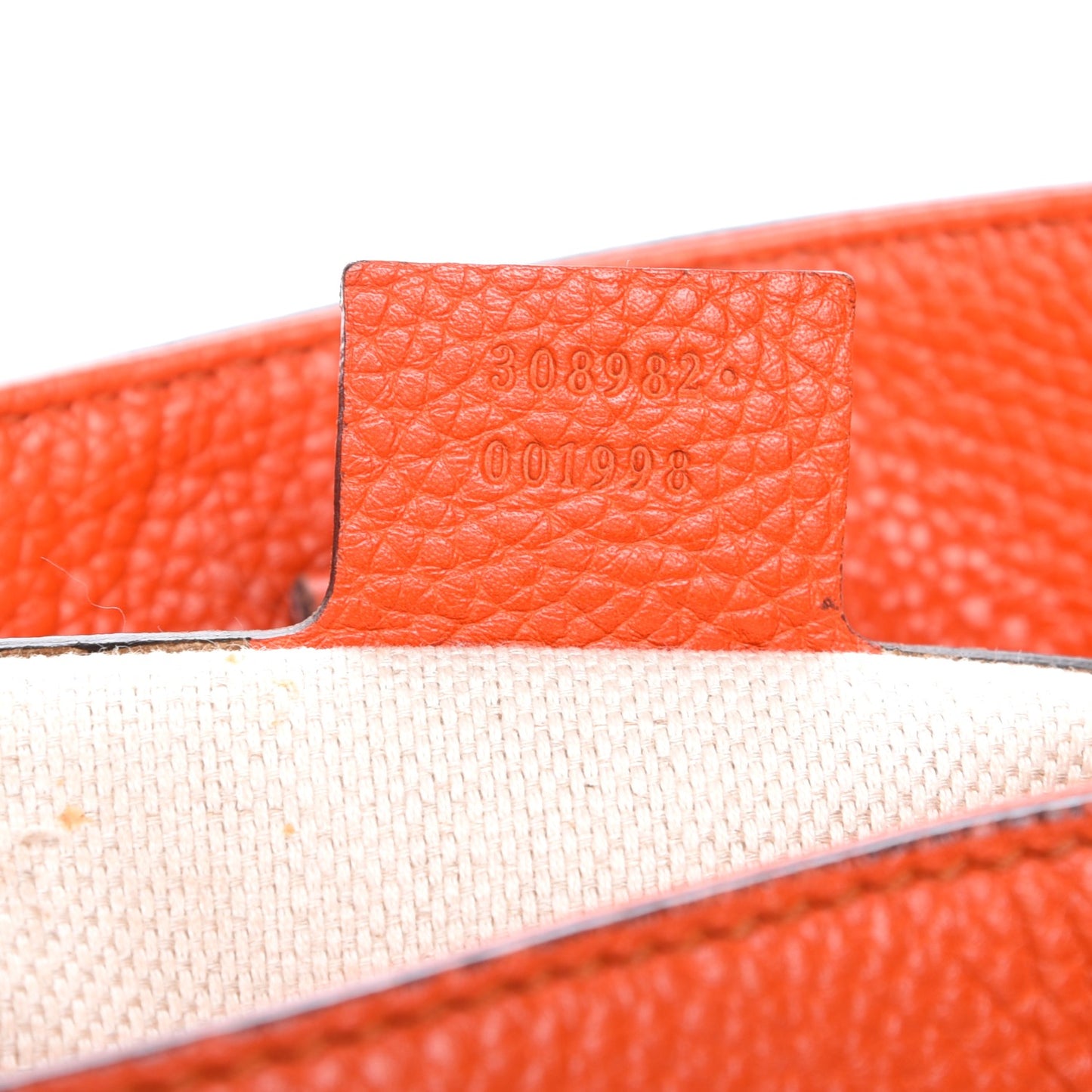 Pebbled Calfskin Medium Soho Chain Shoulder Bag Sun Orange