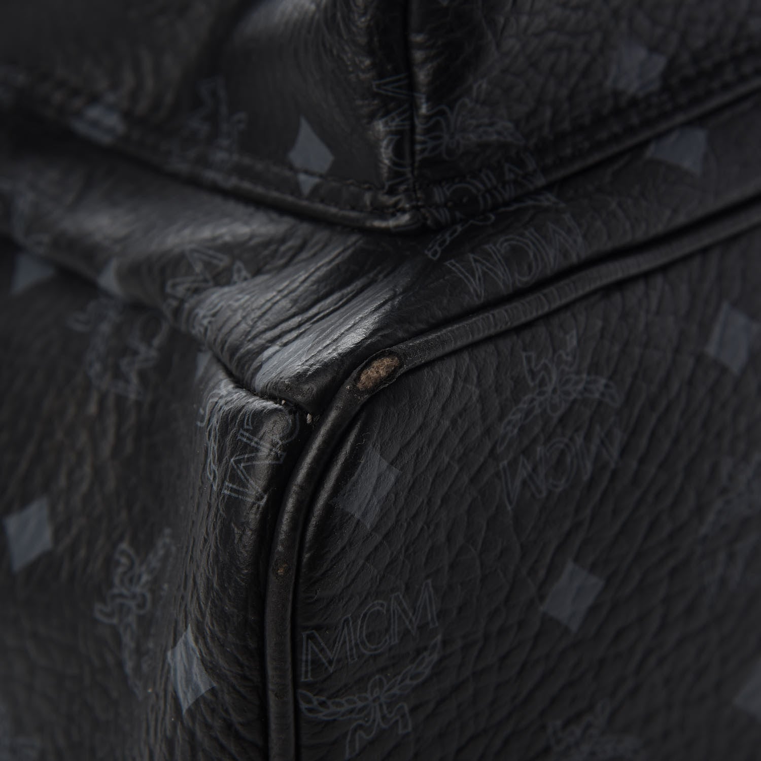 MCM Visetos Small Side Stud Stark Backpack Black 9 of 9