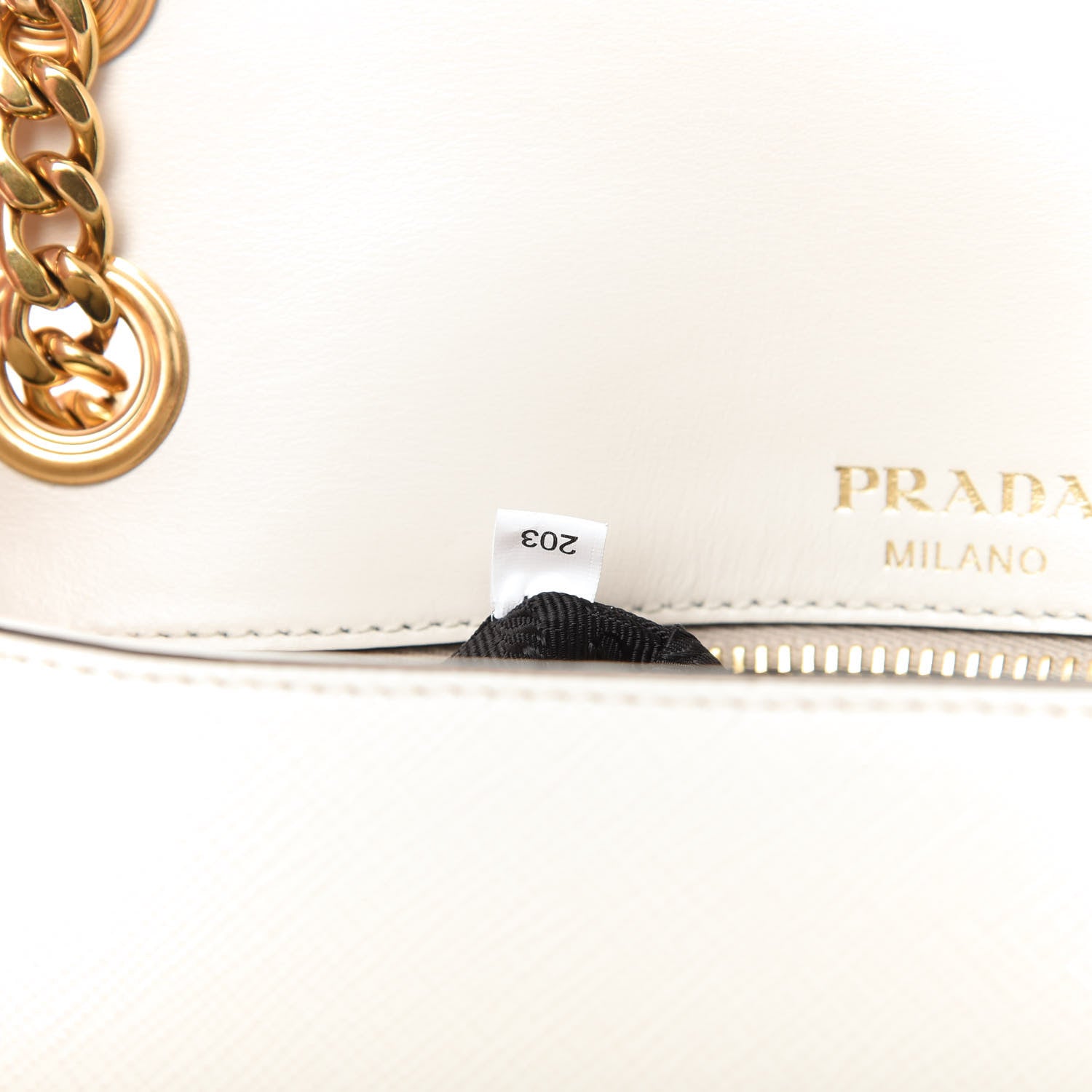 Prada Saffiano Flap Shoulder Bag Talco 9 of 10
