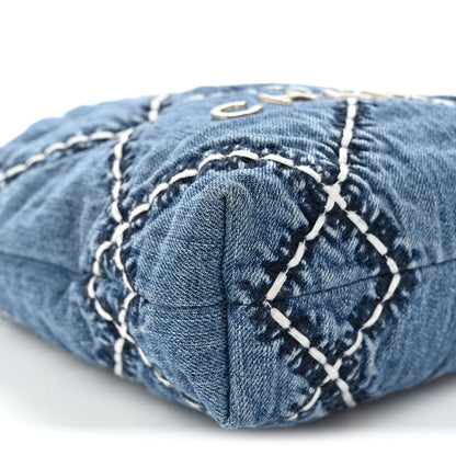 Chanel Denim Stitched Quilted Mini Chanel 22 Blue 9 of 10