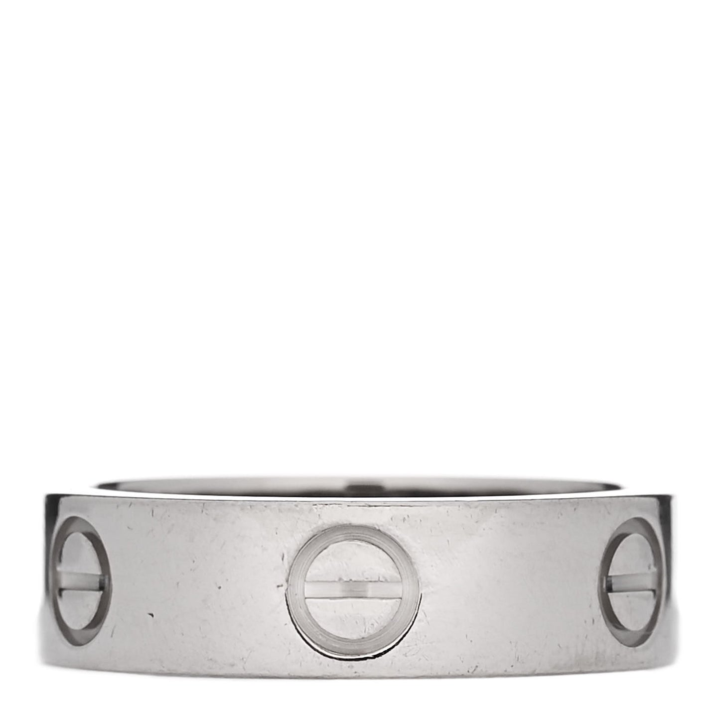18K White Gold 5.5mm LOVE Ring 53 6.5