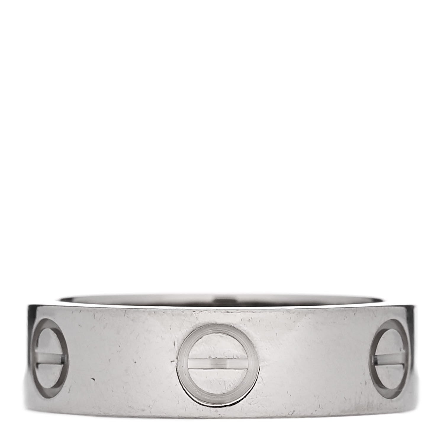 Cartier 18K White Gold 5.5mm LOVE Ring 53 6.5 3 of 4