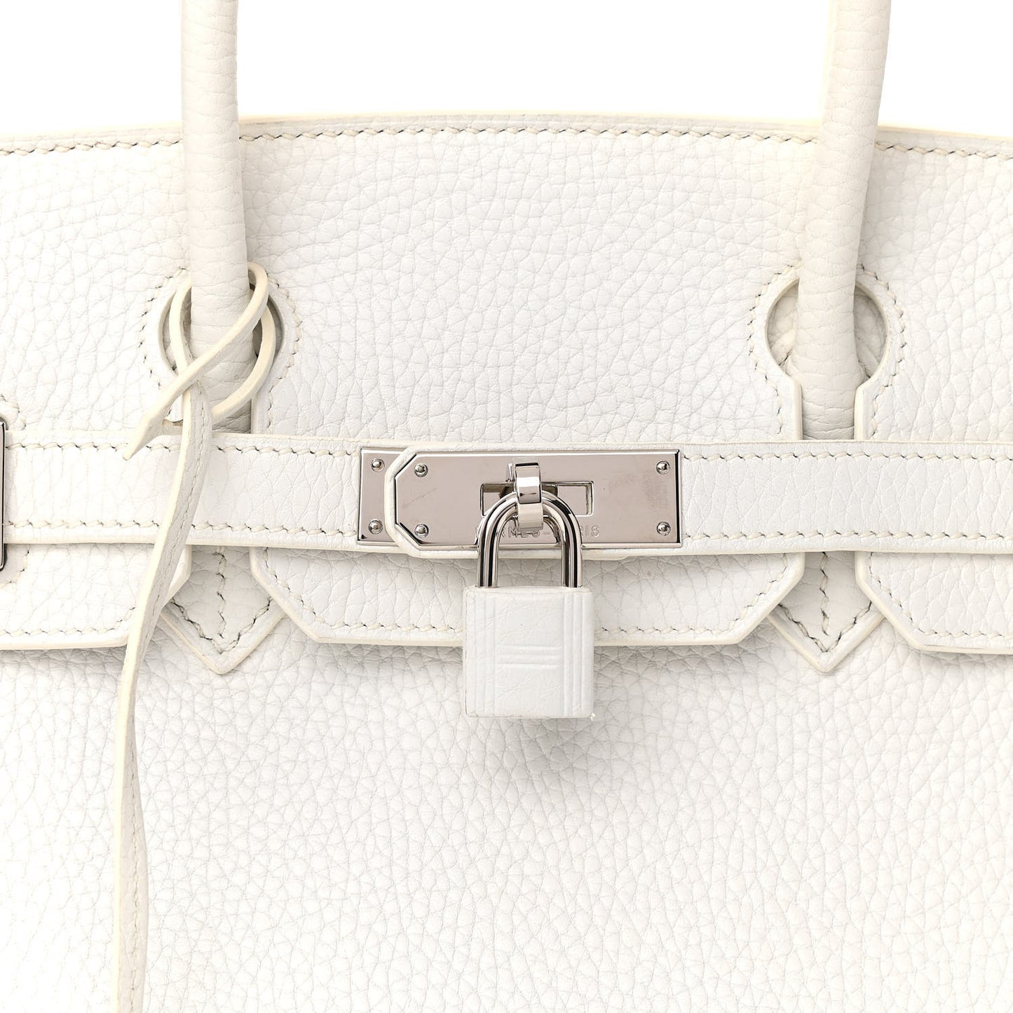 Taurillon Clemence Birkin 30 White