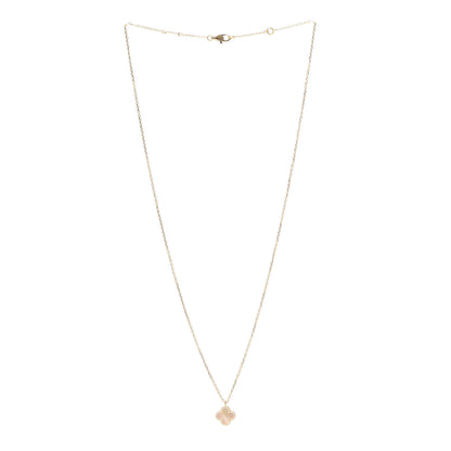 Van Cleef & Arpels 18K Yellow Gold Mother of Pearl Sweet Alhambra Pendant Necklace 3 of 8