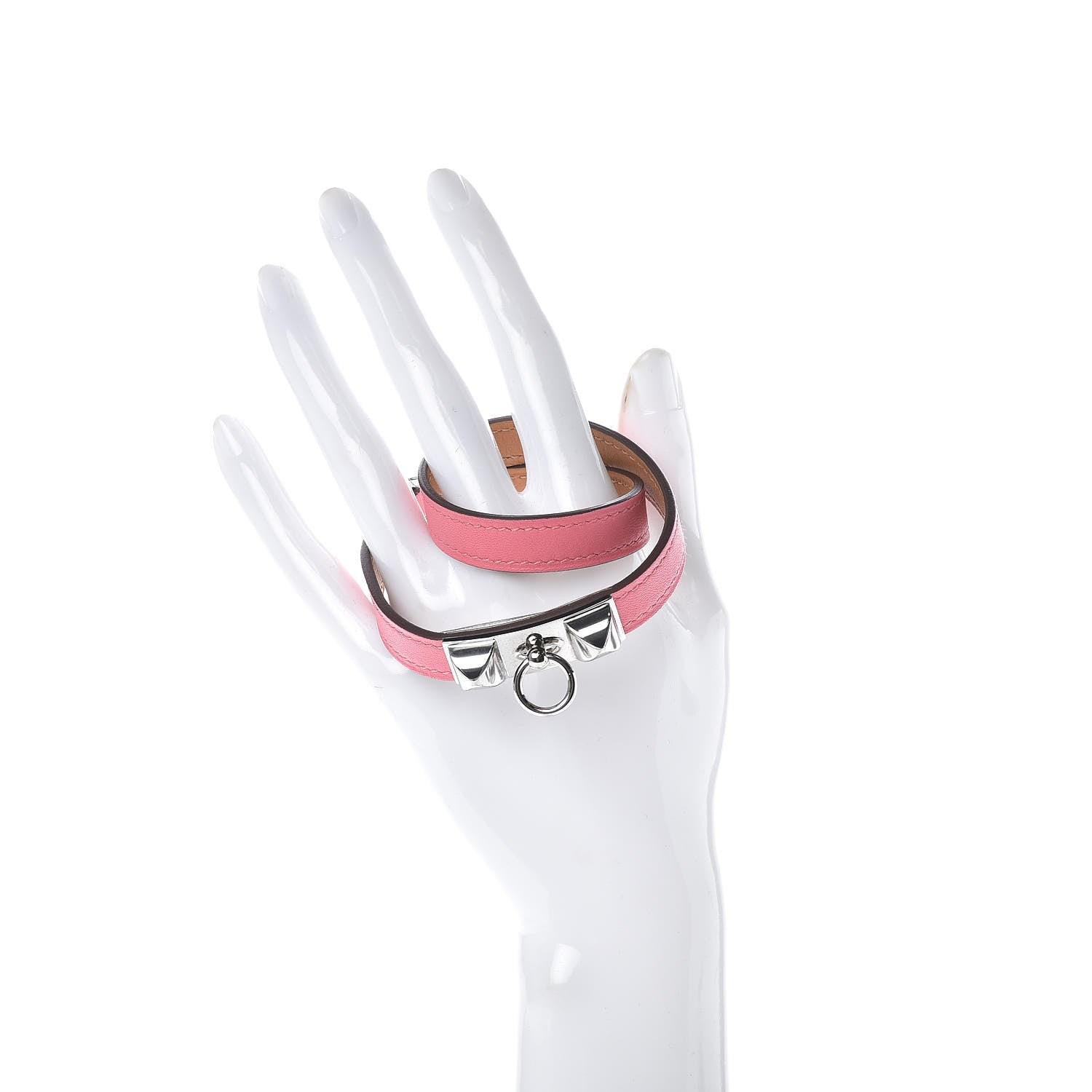 Hermes Swift Rivale Double Tour Bracelet S Rose Azalee 2 of 7