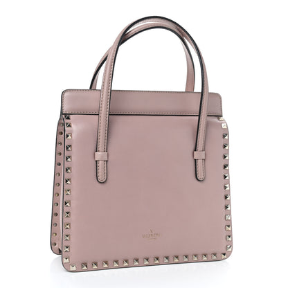 Valentino Garavani Calfskin Rockstud Tote Poudre 2 of 9