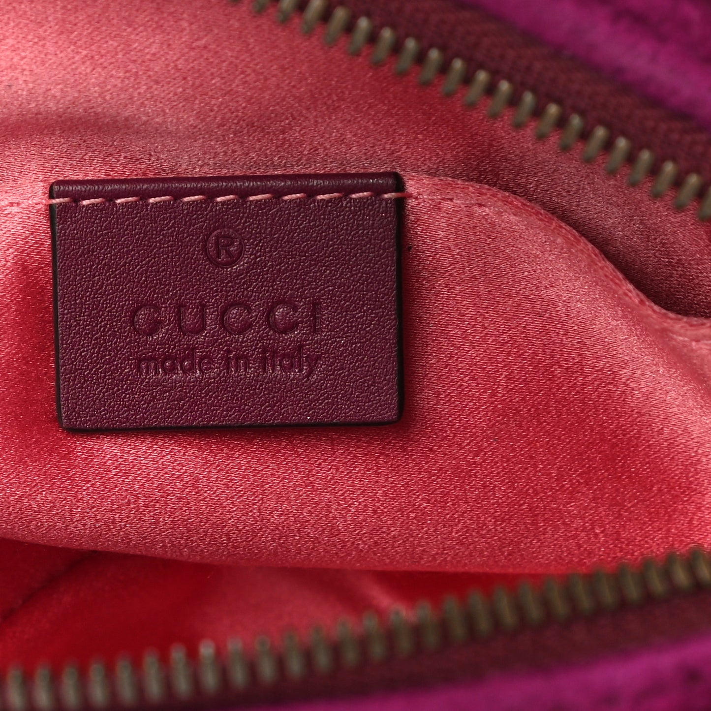 Velvet Matelasse GG Marmont Belt Bag 85 34 Fuchsia Violet Cyclamen