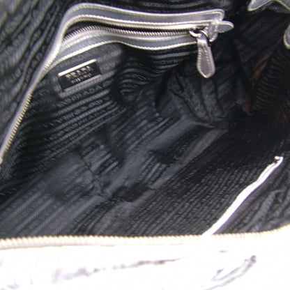 Prada Nappa Dressy Gaufre Messenger Silver 8 of 11