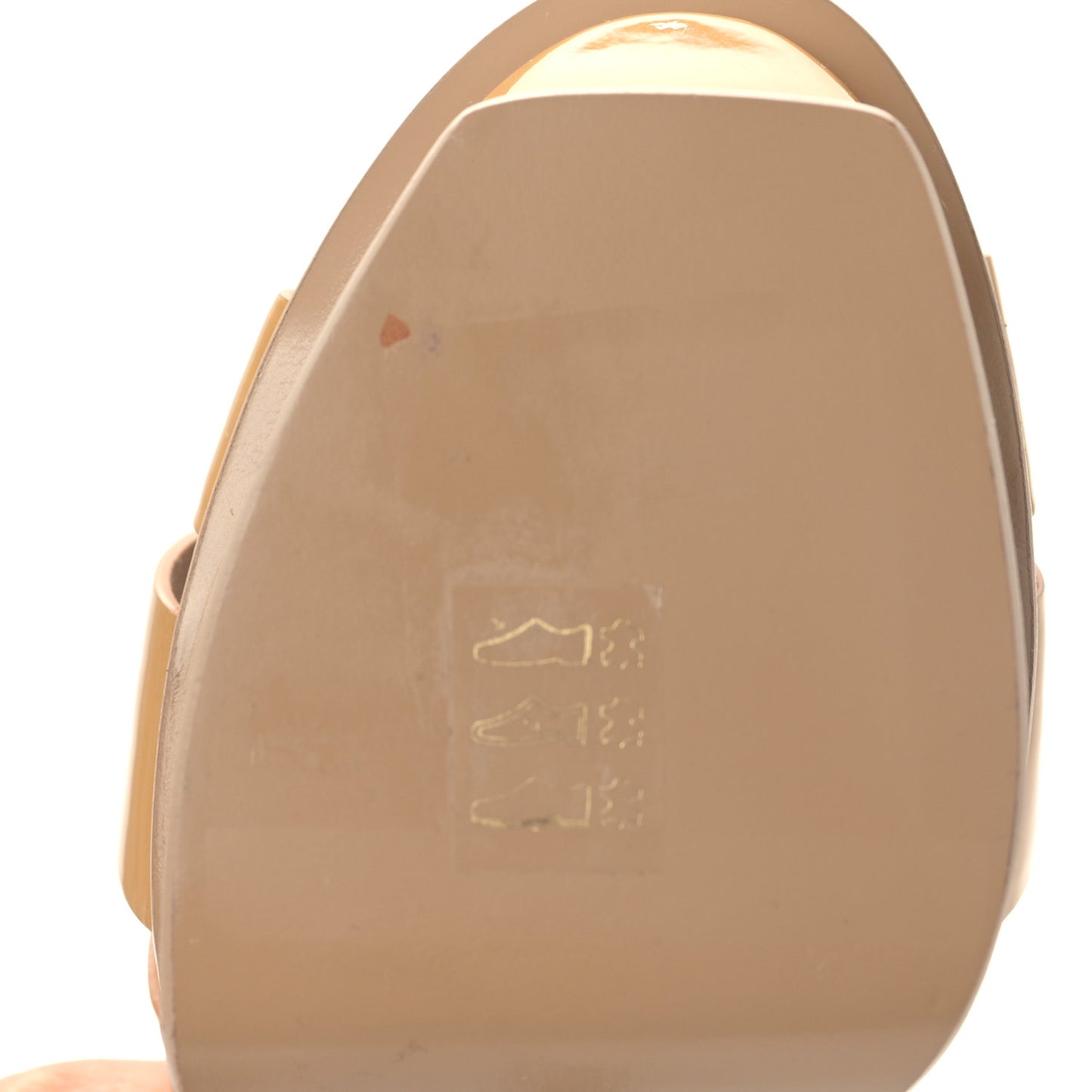 Patent Tribute 105 Platform Sandals 36 Nude Powder