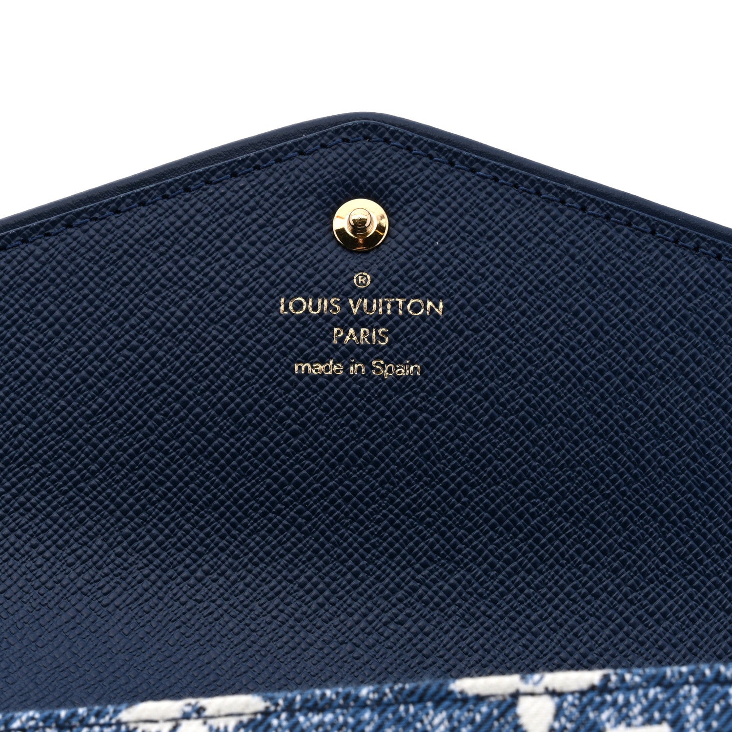 Louis Vuitton Monogram Jacquard Denim Sarah Wallet Bleu 5 of 8