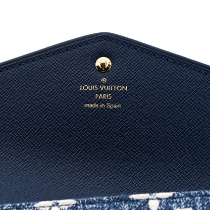 Louis Vuitton Monogram Jacquard Denim Sarah Wallet Bleu 5 of 8