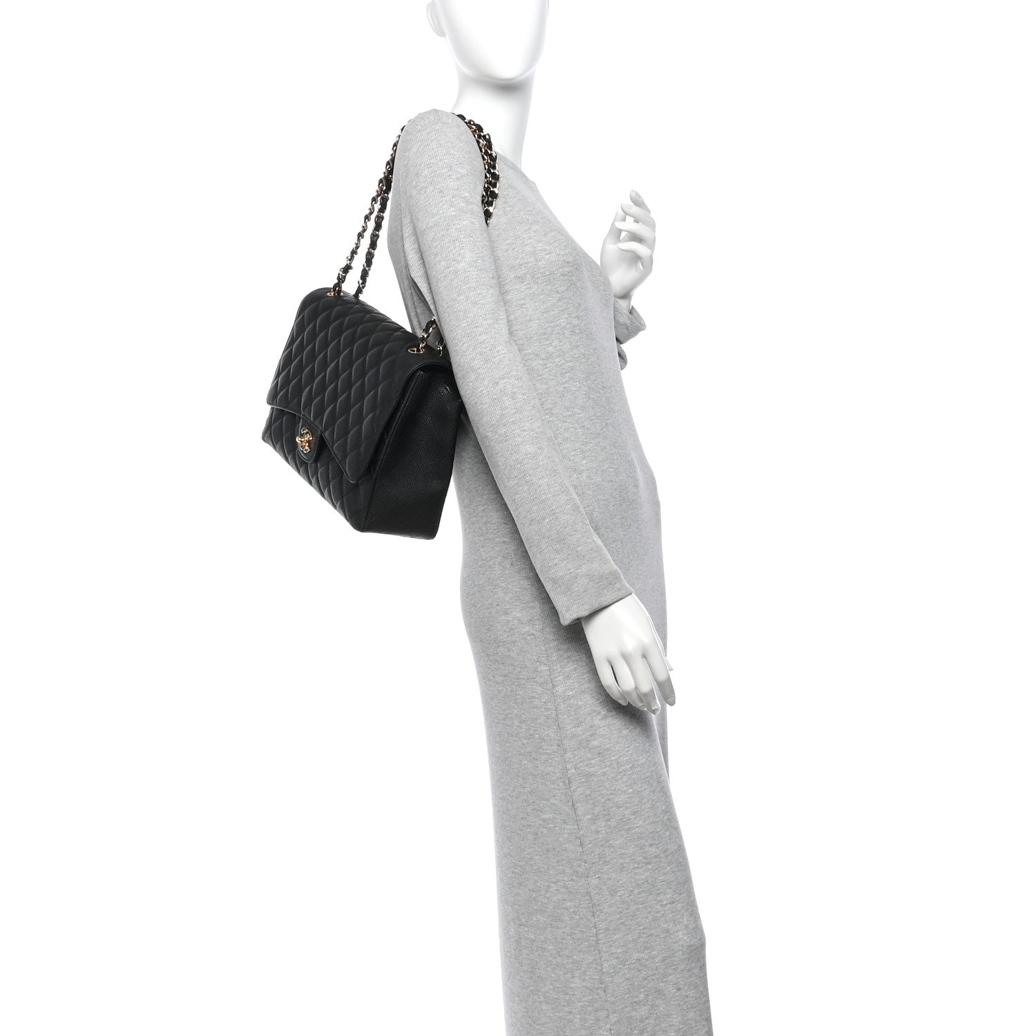 Chanel Caviar Maxi Single Flap Black 2 of 10