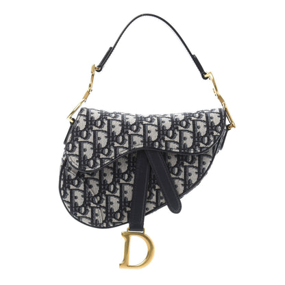 Christian Dior Oblique Mini Saddle Bag Blue 1 of 11