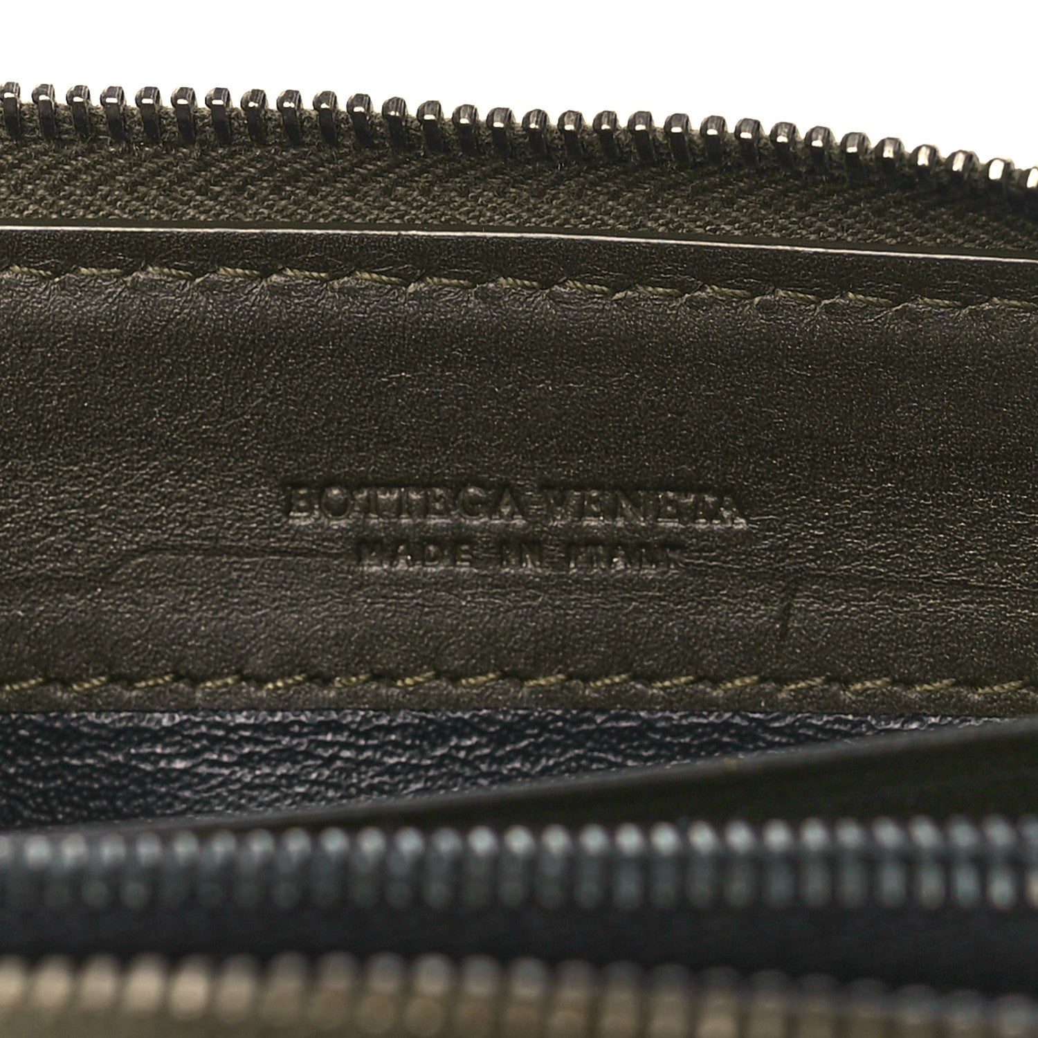 Bottega Veneta Nappa Intrecciato Zip Around Wallet Khaki 7 of 7