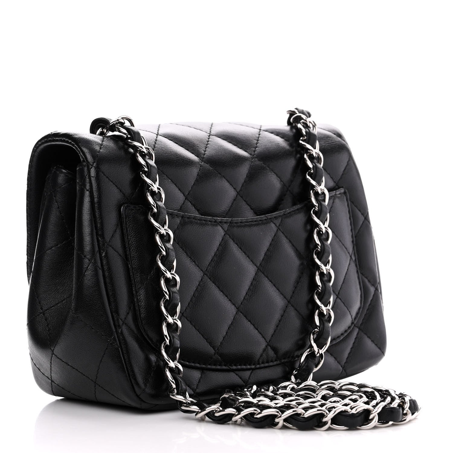 Chanel Lambskin Quilted Mini Square Flap Black 3 of 10