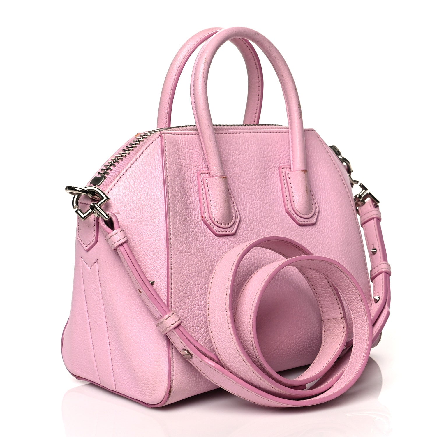 Givenchy Sugar Goatskin Mini Antigona Bright Pink 3 of 24