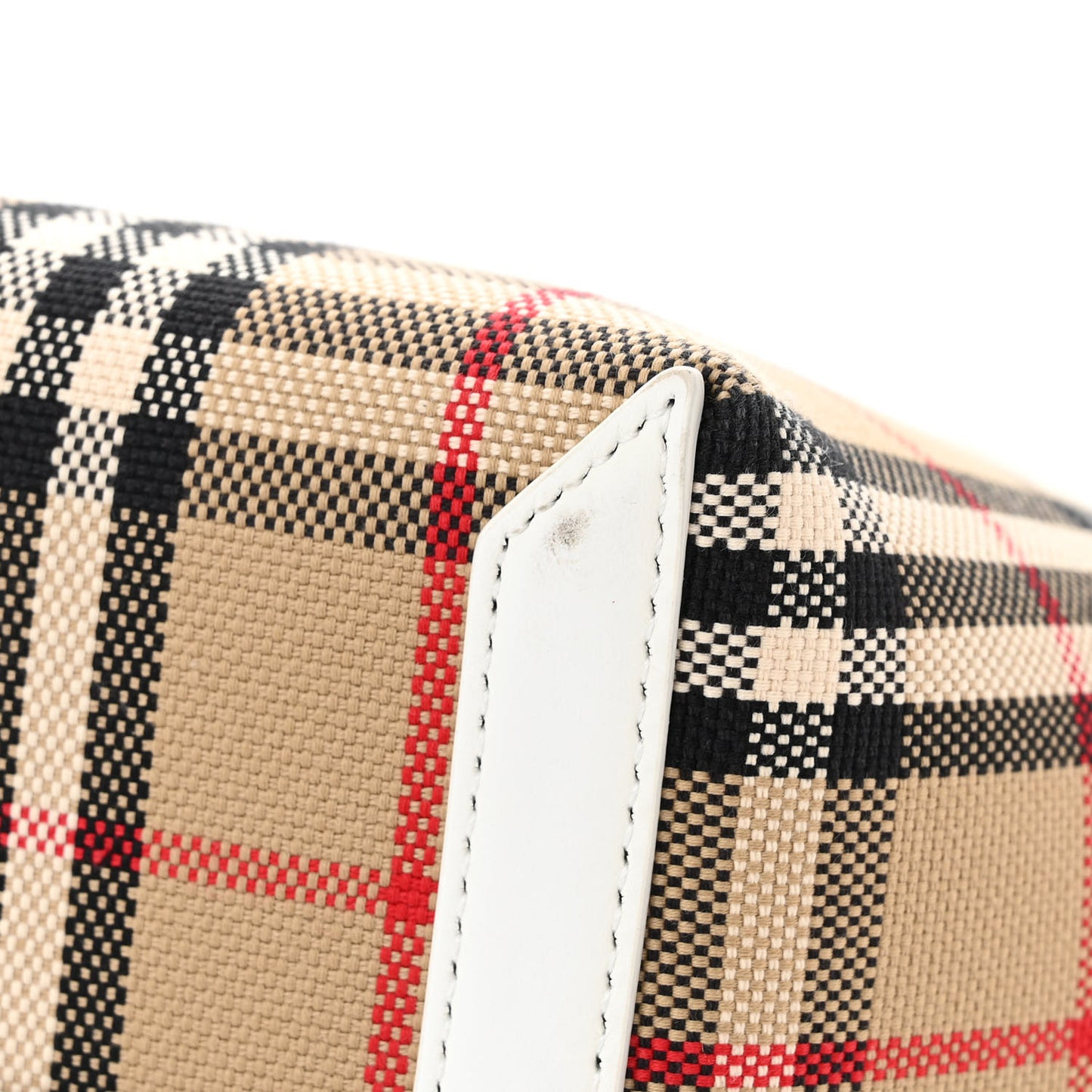 Cotton Vintage Check Small London Tote Bag White