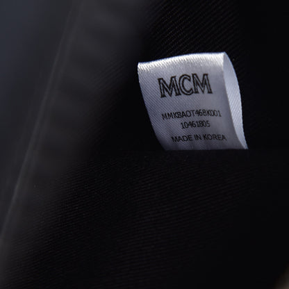 MCM Calfskin Ottomar Medium Two Tone Monogram Backpack Black 9 of 9