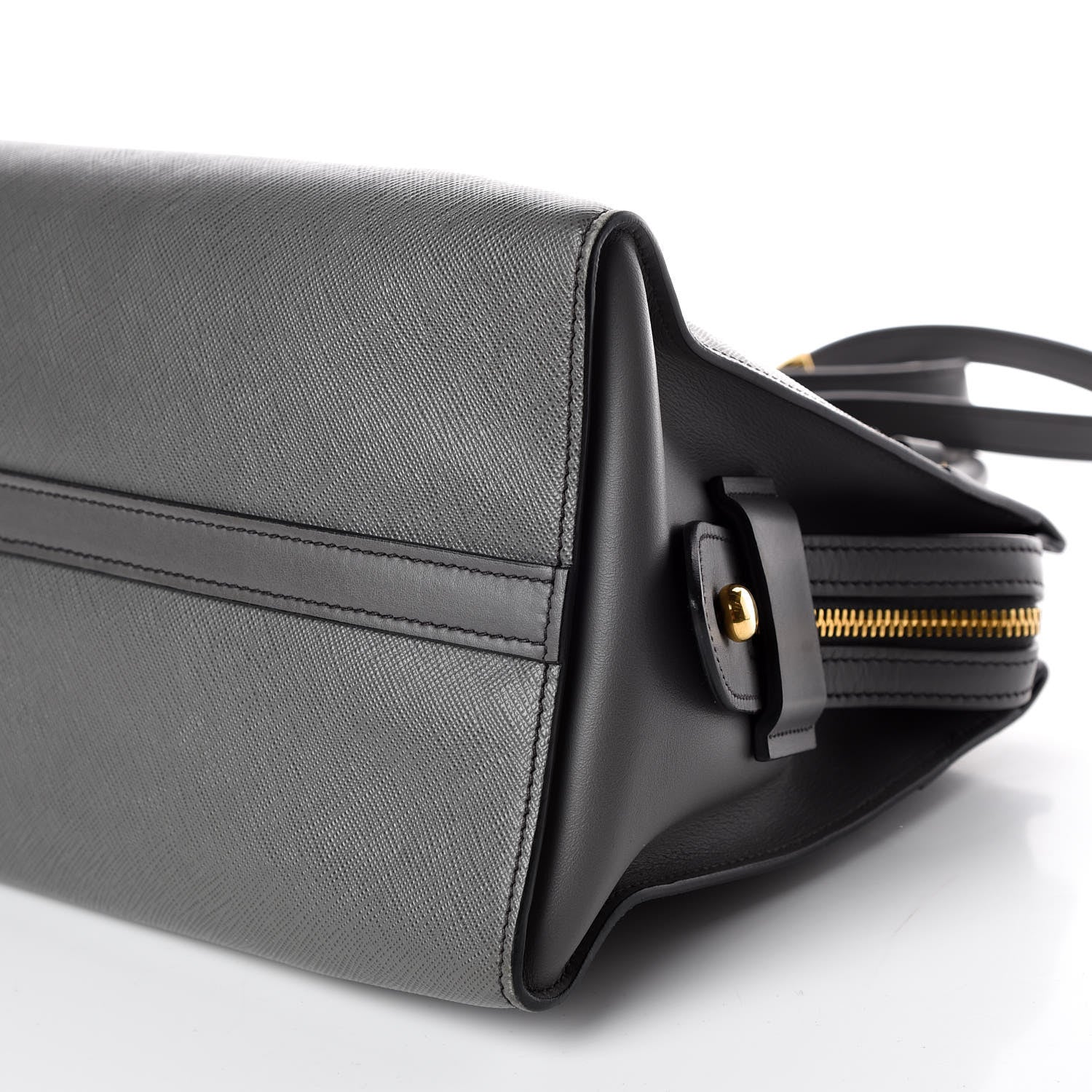 Prada Saffiano City Calfskin Medium Esplanade Tote Mercurio 6 of 19