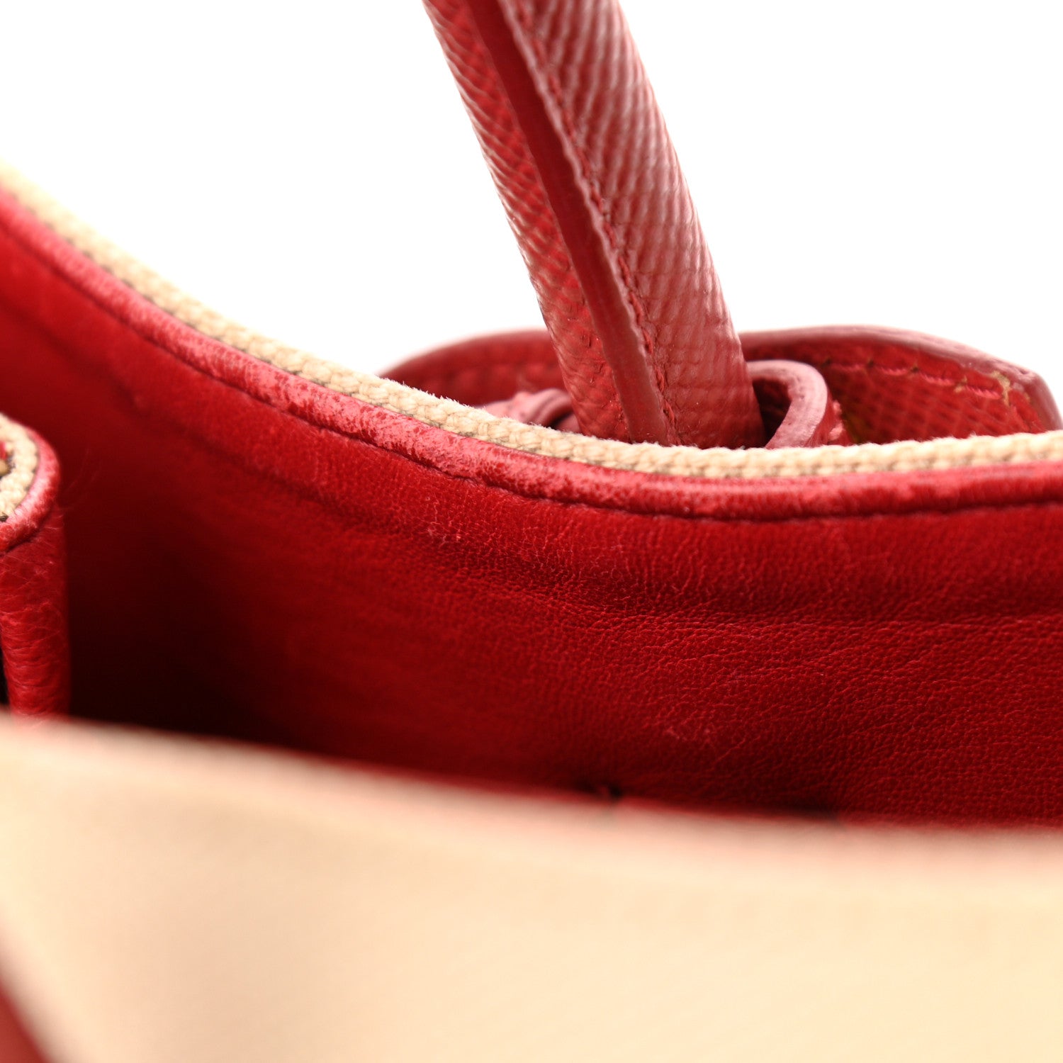 Prada Canapa Saffiano Large Double Bag Corda Fuoco 10 of 10