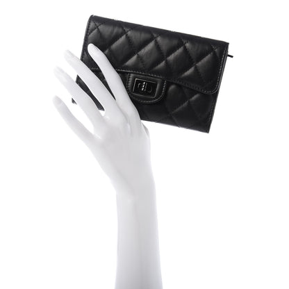 Chanel Aged Calfskin Quilted Reissue Medium Flap Wallet So Black 2 of 8