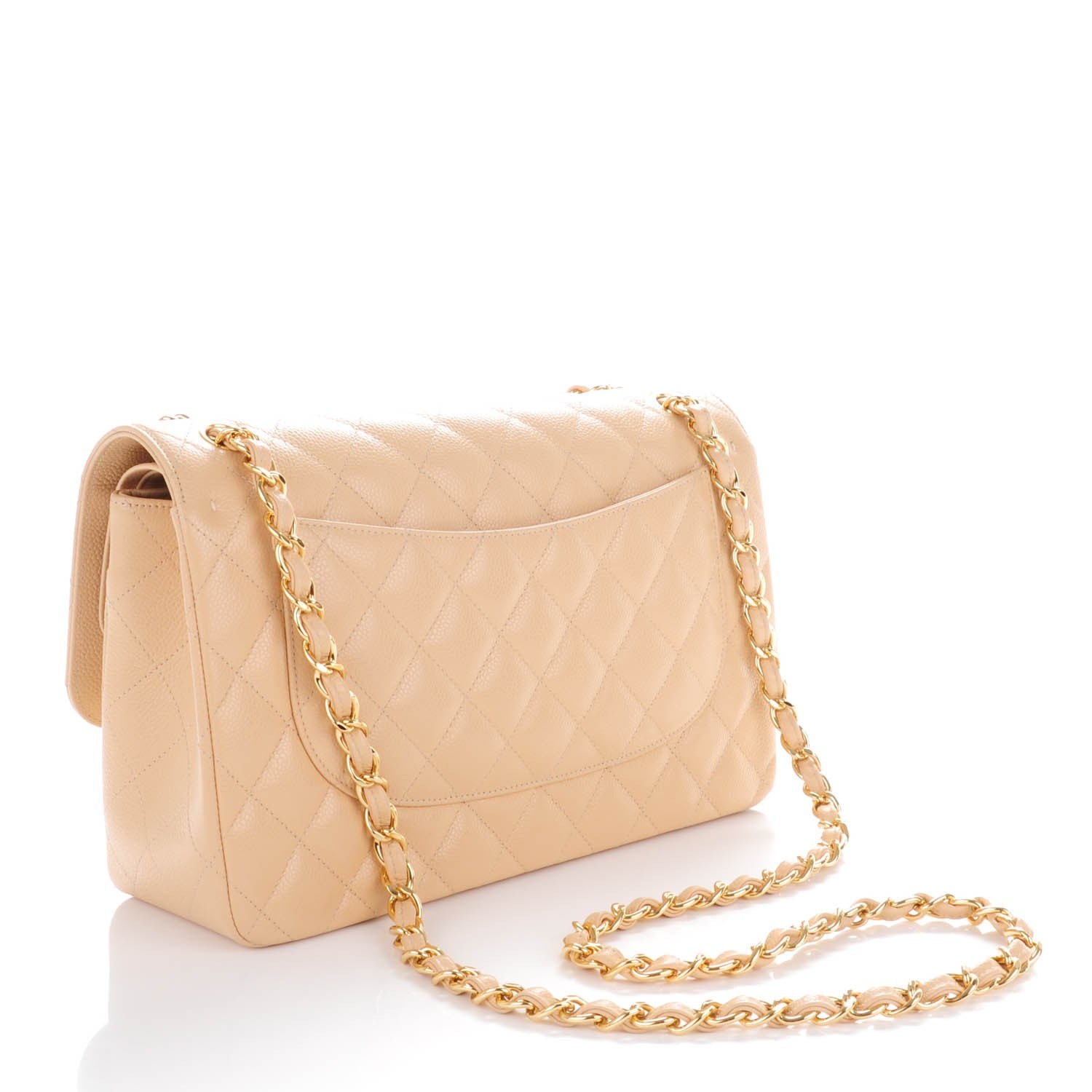 Chanel Caviar Quilted Jumbo Double Flap Beige Clair 3 of 8
