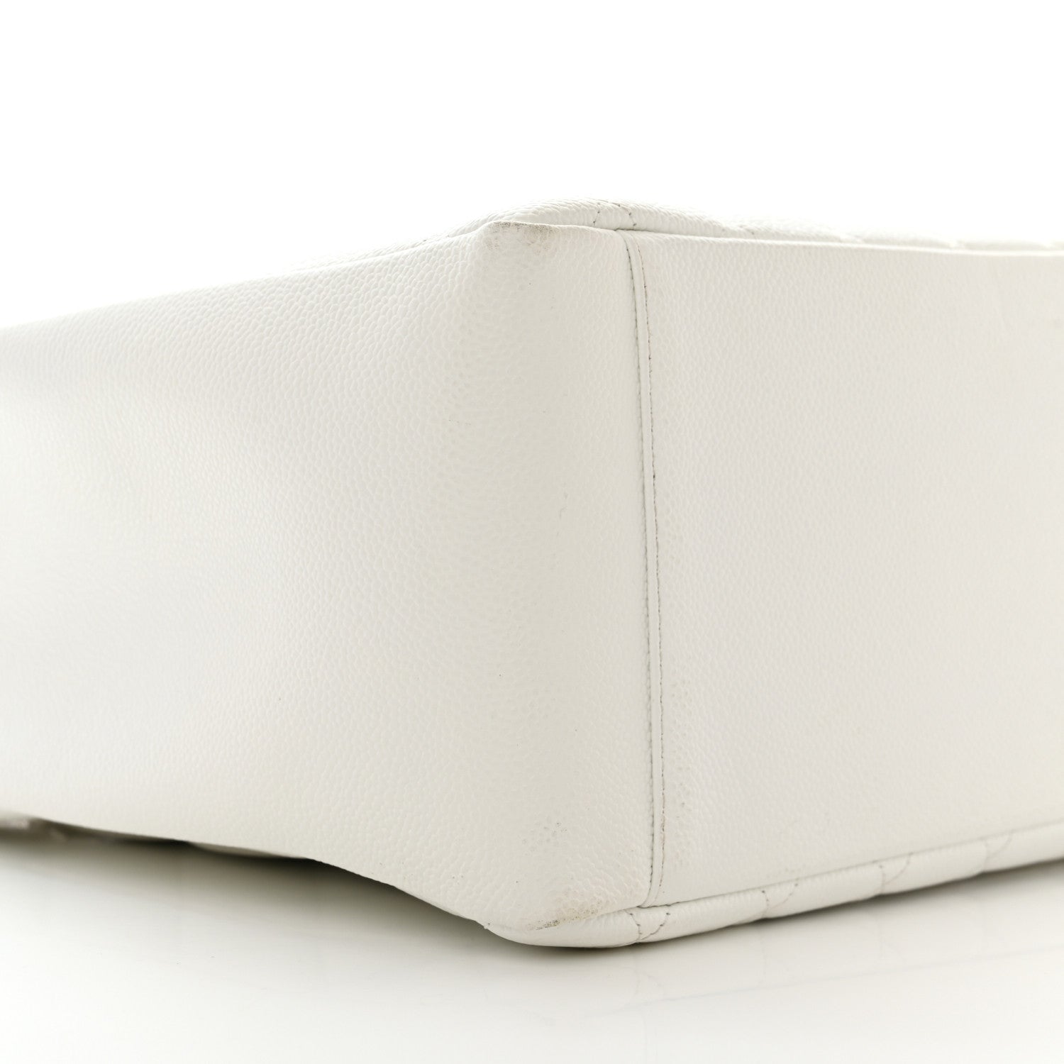 Chanel Caviar Quilted Grand Shopping Tote GST White 9 of 11