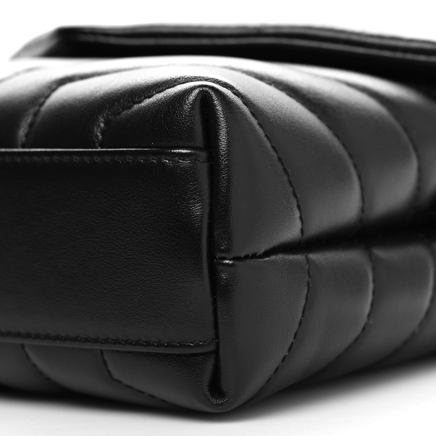 Saint Laurent Calfskin Y Quilted Monogram Monochrome Toy Loulou Crossbody Bag Black 11 of 12